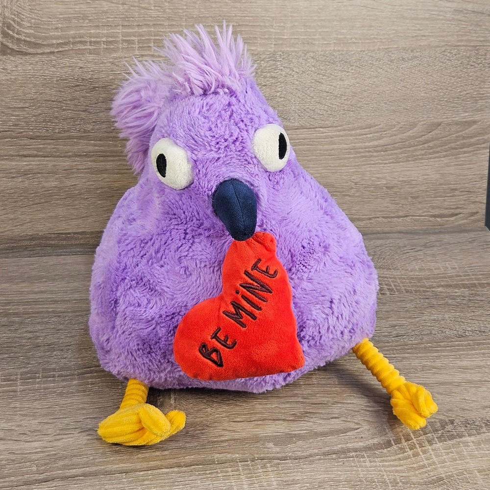 GiggleScape Purple Bird Plush Be Mine Heart Valentine Stuffed Animal 12 inch